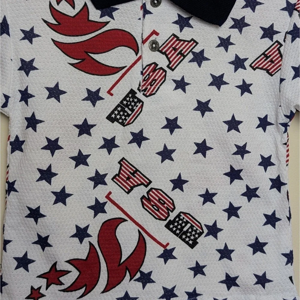 Vintage 1996 Atlanta Olympics Team USA All‎ Over Print Polo Shirt Youth Small